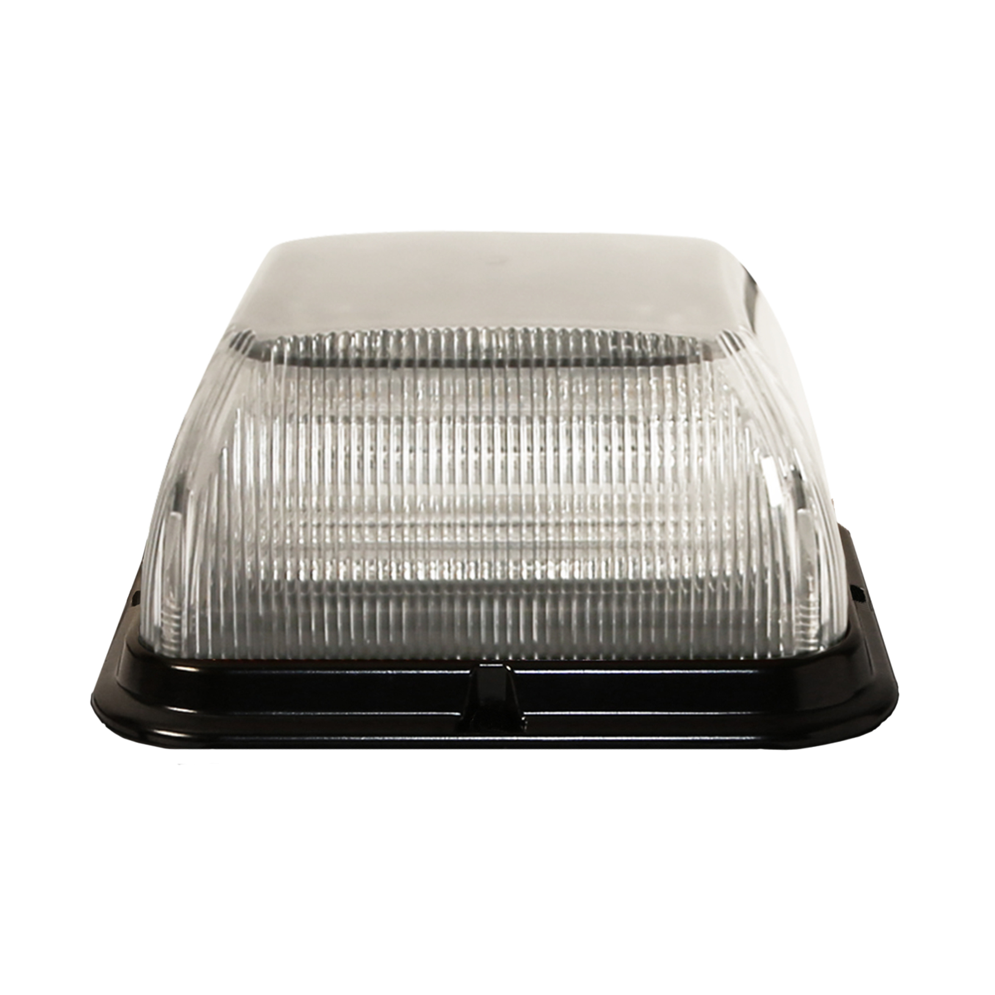 ECCO, LED Beacon: Square, low profile, 8 flash, amber, Light Type LED, Lens Color Clear, Included (qty.) 1 Model# EB7185CAA